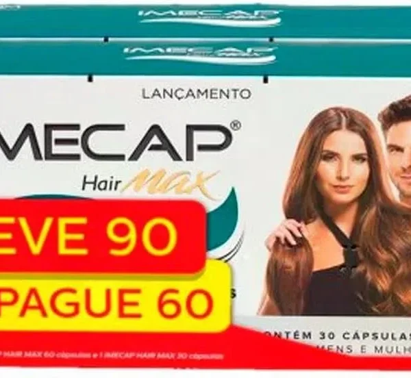 Imecap Hair Max Kit 60 + 30 Cápsulas – Vitaminas para Cabelos e Unhas com Cisteína