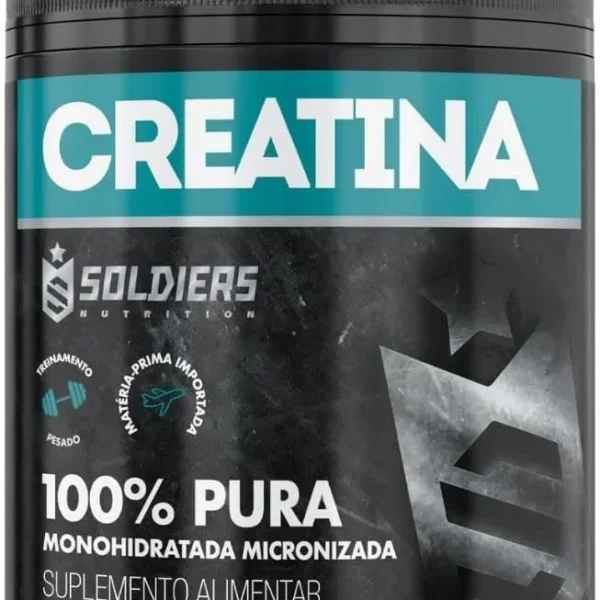 Creatina Monohidratada Pote 300g – 100% Pura Importada – Soldiers Nutrition